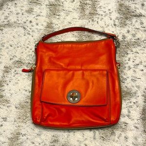 Kate Spade burnt orange leather purse/tote/laptop bag